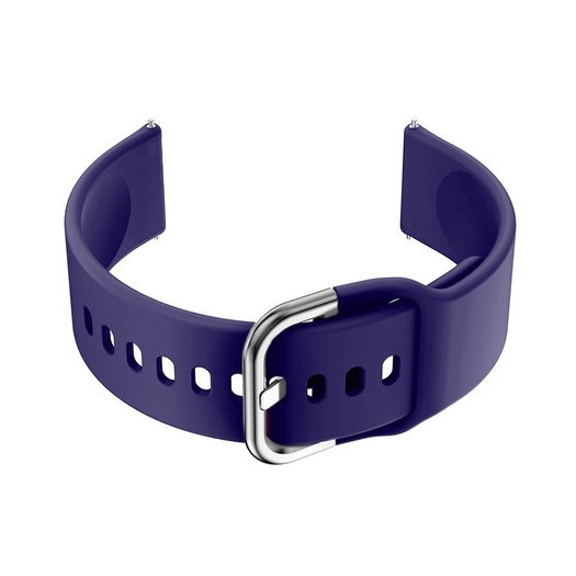 U01 smartwatch rubber strap - navy blue/silver - 18mm
