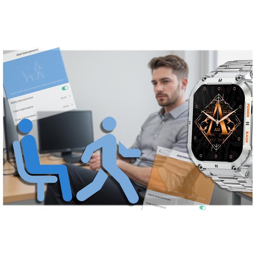 Išmanusis laikrodis vyrams Gravity GT6-7 - Skambinimo funkcija, MONITOR SNU (sg020g)