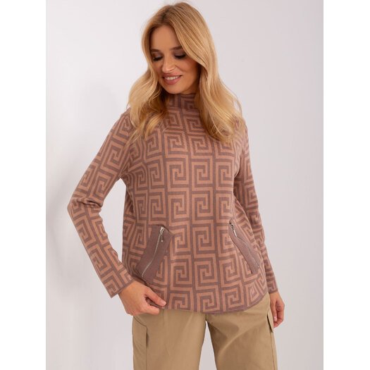 Sweter-AT-SW-2341.00P-brązowy