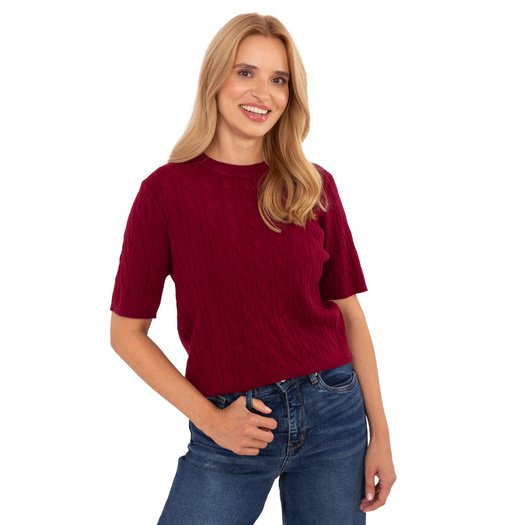 Sweter-PM-SW-N30085.34-bordowy 4