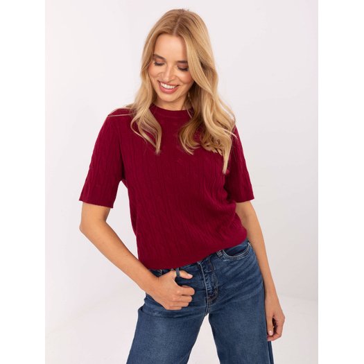 Sweter-PM-SW-N30085.34-bordowy 2