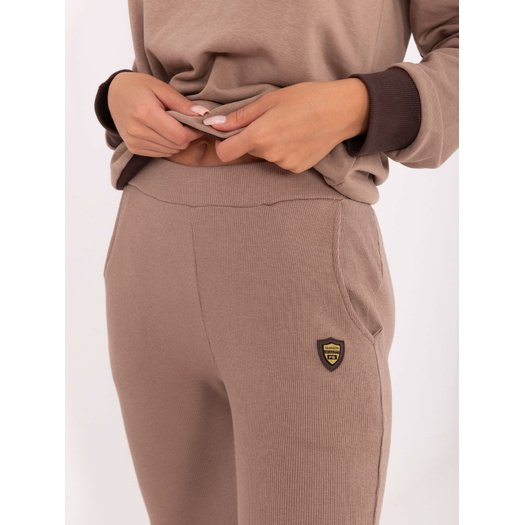 Spodnie dresowe-RV-DR-9602.50-ciemny bezowy 1