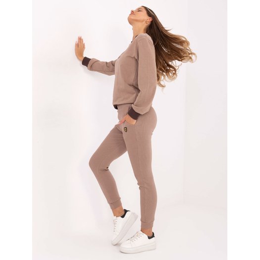 Spodnie dresowe-RV-DR-9602.50-ciemny bezowy 2
