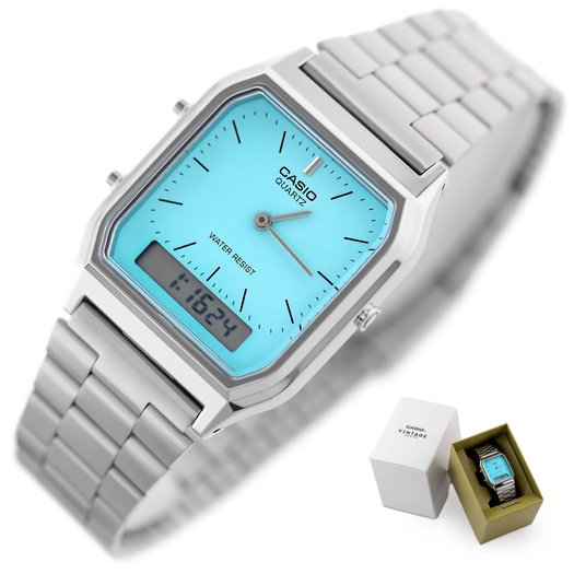 Laikrodis moterims CASIO Vintage Maxi AQ-230A-2A2MQYES + dėžutė