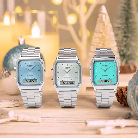 Laikrodis moterims CASIO Vintage Maxi AQ-230A-2A2MQYES + dėžutė