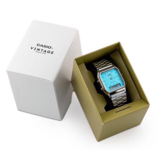 Laikrodis moterims CASIO Vintage Maxi AQ-230A-2A2MQYES + dėžutė