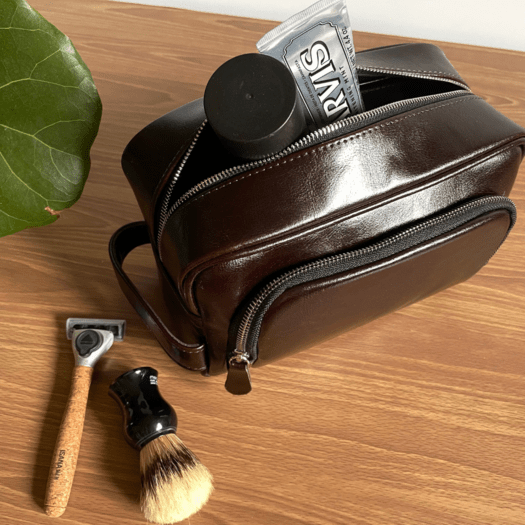 ELEGANTIŠKA NATŪRALIOS ODOS VYRIŠKA KOSMETINĖ SK04 SOLIER - Kaštoninė 2