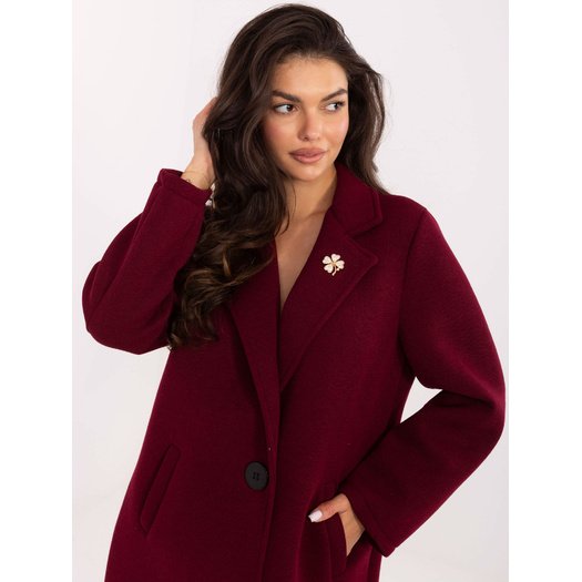 Płaszcz-IT-PL-FL8153.60-bordowy 1