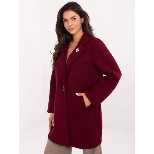Płaszcz-IT-PL-FL8153.60-bordowy