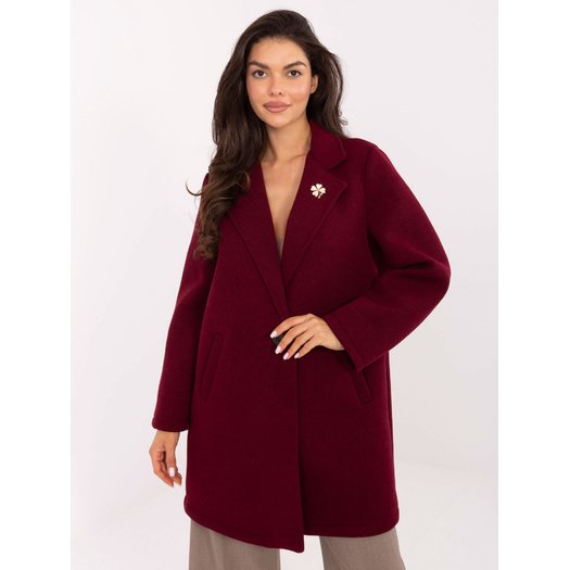 Płaszcz-IT-PL-FL8153.60-bordowy 2