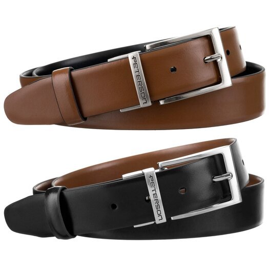Diržai vyrams Peterson PTN KL-B005-S001 BLACK-BROWN 7