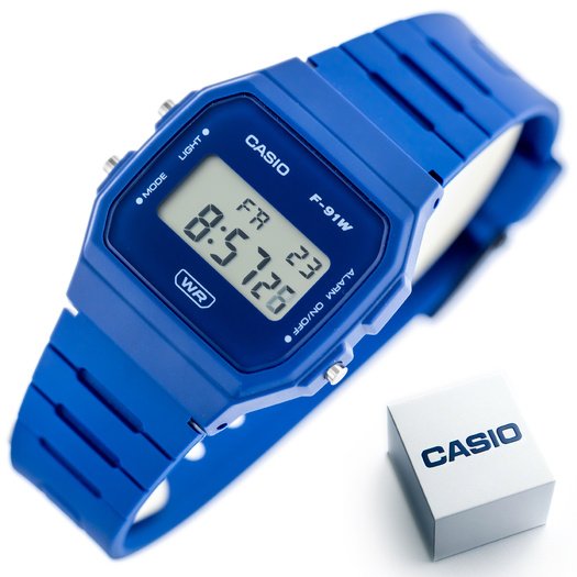 ZEGAREK MĘSKI CASIO F-91WB-2A1DF + BOX 8