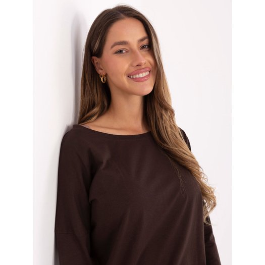 Bluzka-RV-BZ-4691.40P-ciemny brązowy