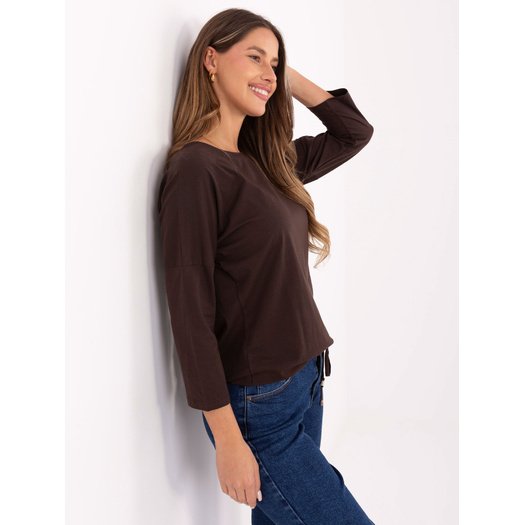 Bluzka-RV-BZ-4691.40P-ciemny brązowy 1