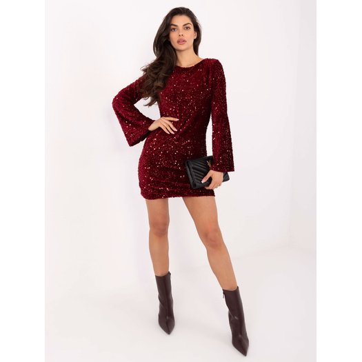 Sukienka-IT-SK-20030.21P-bordowy 2