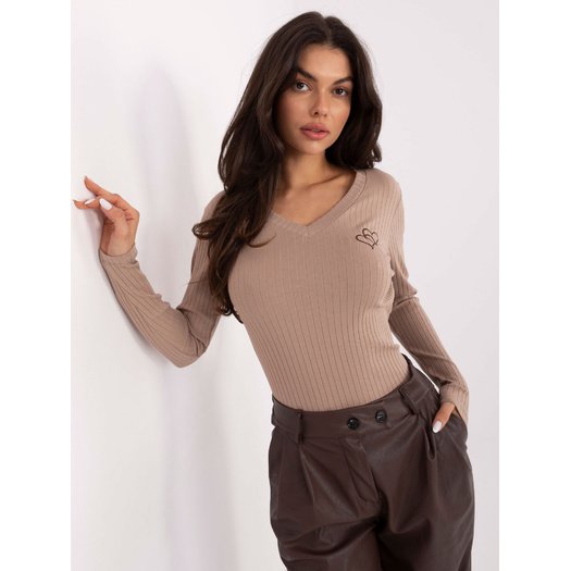 Bluzka-RV-BZ-A1055.29P-ciemny bezowy