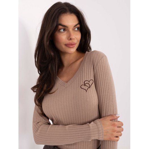 Bluzka-RV-BZ-A1055.29P-ciemny bezowy 1