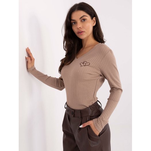 Bluzka-RV-BZ-A1055.29P-ciemny bezowy 4