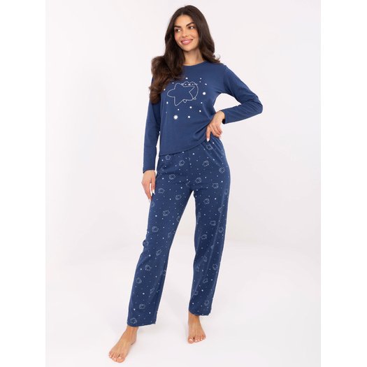 Piżama-DU-PI-FP-005.61-ciemny niebieski 3