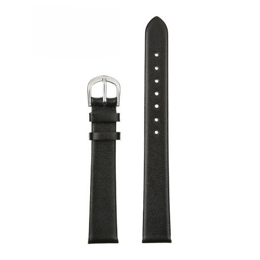 W36L leather watch strap - black - 18mm