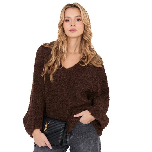 Sweter-CH-SW-72630.79-ciemny brązowy 1