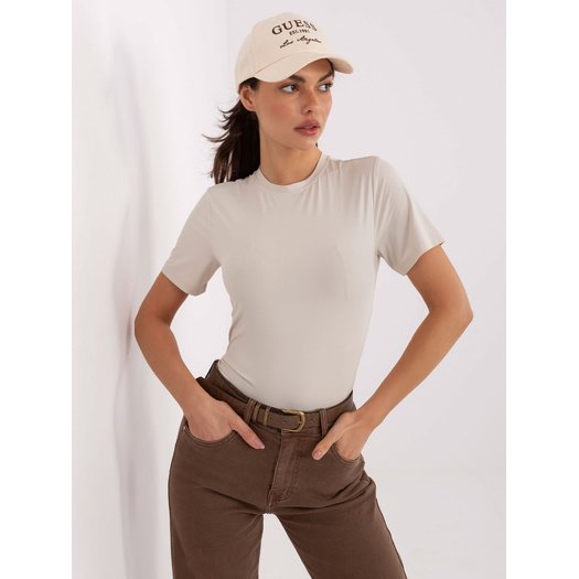 Bluzka-D12099M02805A-jasny beżowy 2