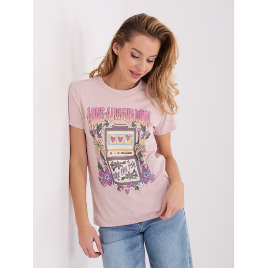 T-shirt-D12048M02556K-jasny r&oacute;żowy
