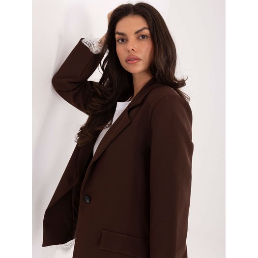 Marynarka-IT-MA-FL9916.02P-ciemny brązowy