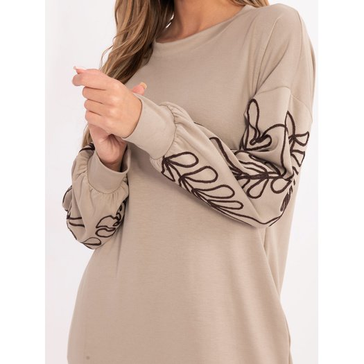 Sukienka-RV-SK-A1064.95-ciemny bezowy 3