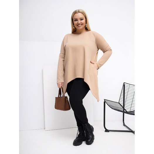 Bluzka-RV-BZ-5031.06X-ciemny bezowy