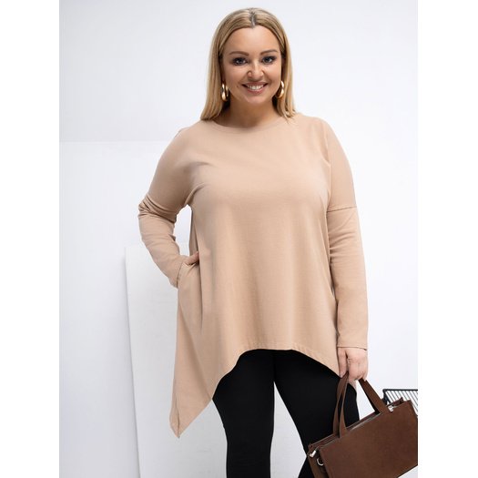 Bluzka-RV-BZ-5031.06X-ciemny bezowy 1