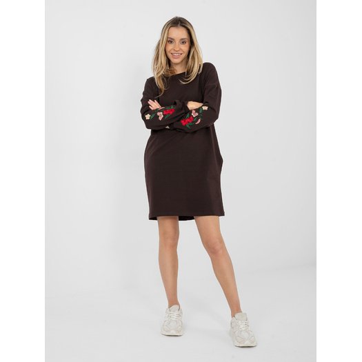 Sukienka-RV-SK-8088.59-ciemny brązowy 2