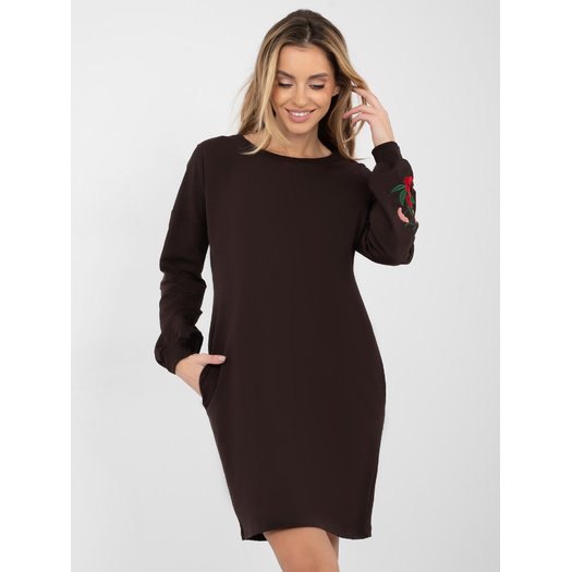 Sukienka-RV-SK-8088.59-ciemny brązowy 8