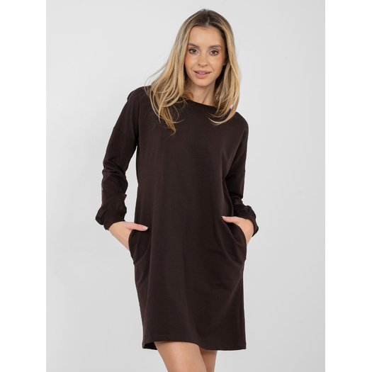 Sukienka-RV-SK-8088.59-ciemny brązowy 1