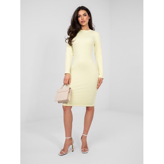 Sukienka-RV-SK-A1049.27-jasny ż&oacute;łty 1