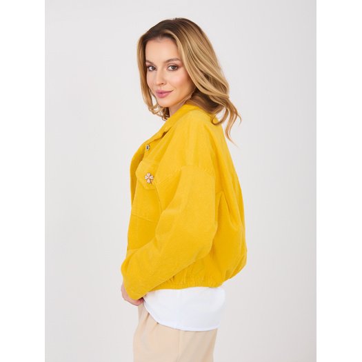 Kurtka-IT-KR-FL10163.10-ciemny ż&oacute;łty