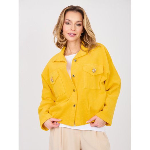 Kurtka-IT-KR-FL10163.10-ciemny ż&oacute;łty 3