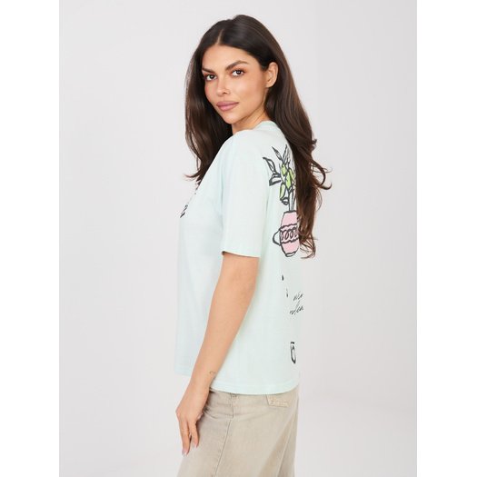 T-shirt-D12022AH02645AA-mietowy 1