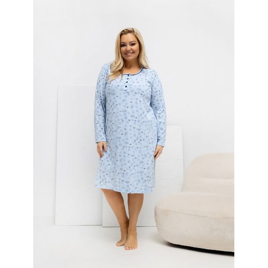 Koszula nocna-DU-KN-FP-604.10-jasny niebieski