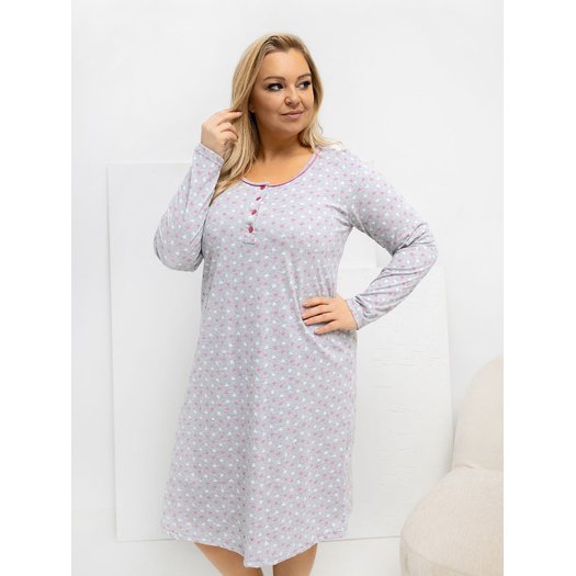 Koszula nocna-DU-KN-FP-605.69-szary