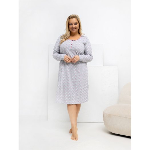 Koszula nocna-DU-KN-FP-605.69-szary 2