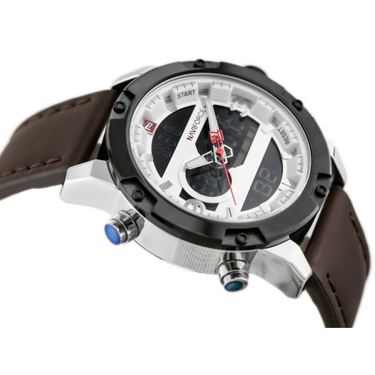 ZEGAREK MĘSKI NAVIFORCE - NF9097 (zn043a) - brown/silver
