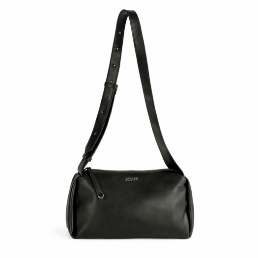 Women&rsquo;s Leather Crossbody Bag with Adjustable Strap Solier FL48 Leona &ndash; Black 2