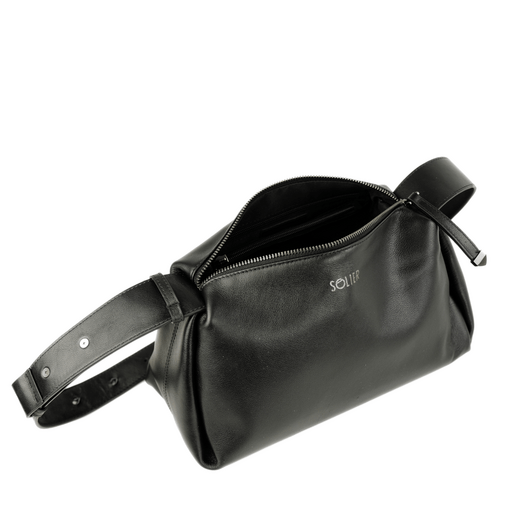 Women&rsquo;s Leather Crossbody Bag with Adjustable Strap Solier FL48 Leona &ndash; Black 3