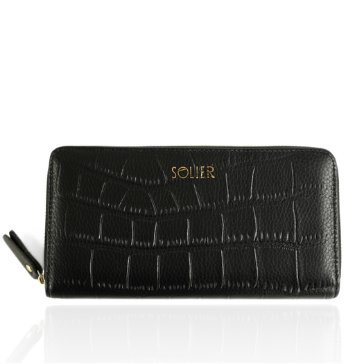 Genuine leather woman s laptop bag FL25 black with snake pattern