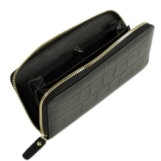 Genuine leather woman s laptop bag FL25 black with snake pattern 2