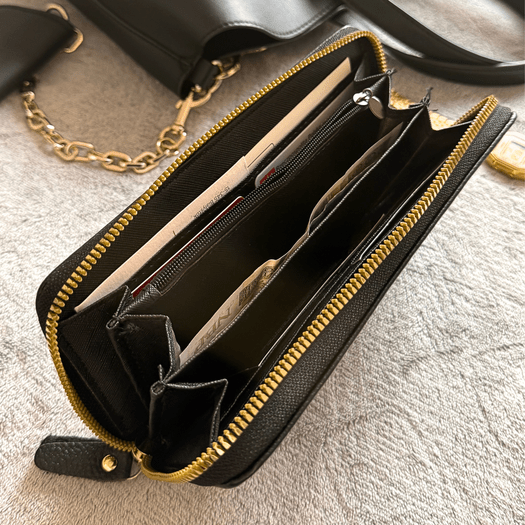 Genuine leather woman s laptop bag FL25 black with snake pattern 5