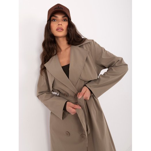 Płaszcz-IT-PL-FL8808.32-ciemny khaki