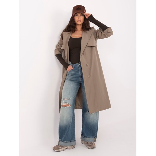 Płaszcz-IT-PL-FL8808.32-ciemny khaki 2