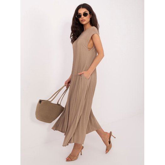 Sukienka-IT-SK-19552.71-ciemny bezowy 3
